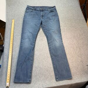 Raleigh Denim Men Jeans 36x33 Jones Straight Blue Cotton Made in USA